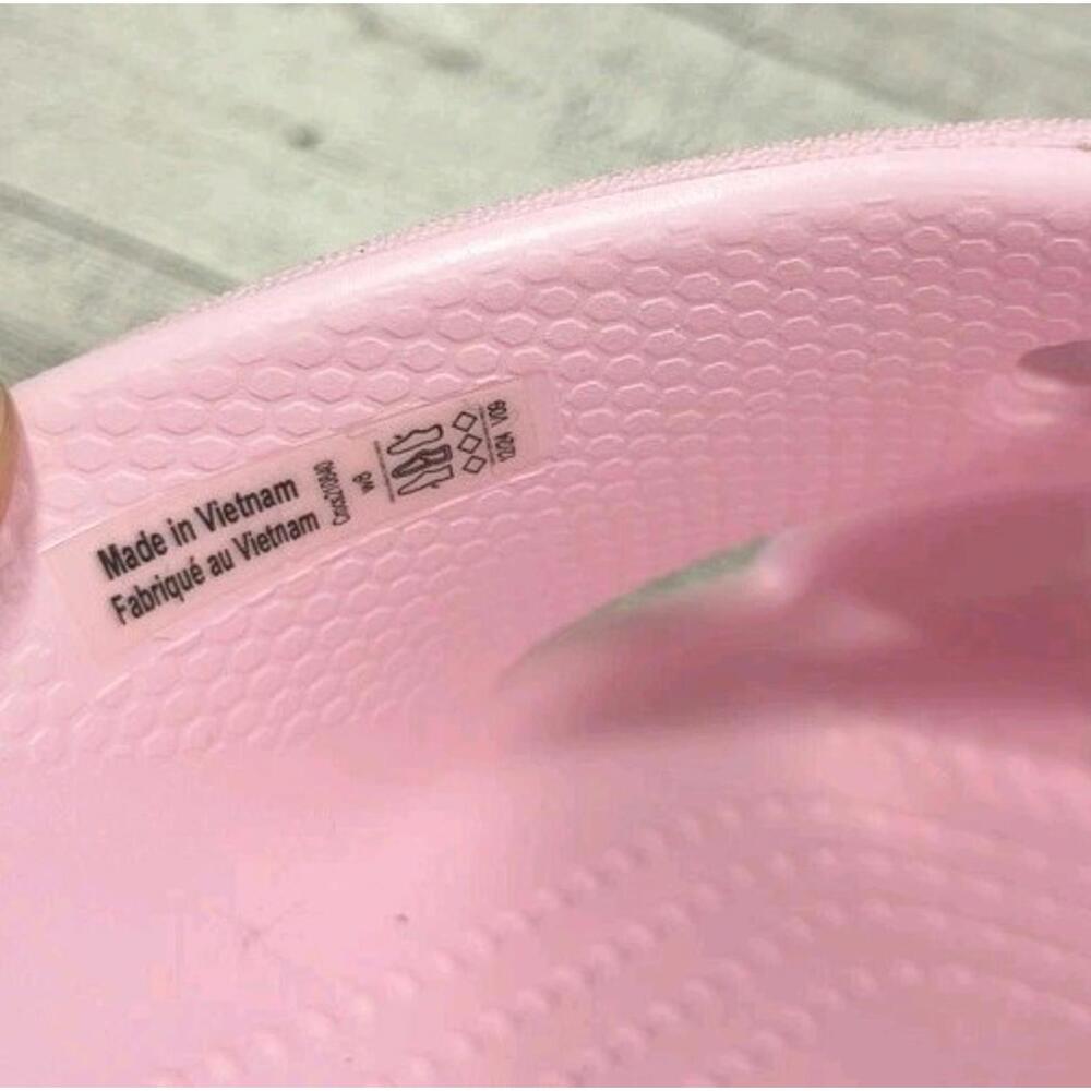 Crocs CL Cross Strap Shoes Womens Size 8 Light Pink Slip On Comfort Sandals NWT - Picture 8 of 9